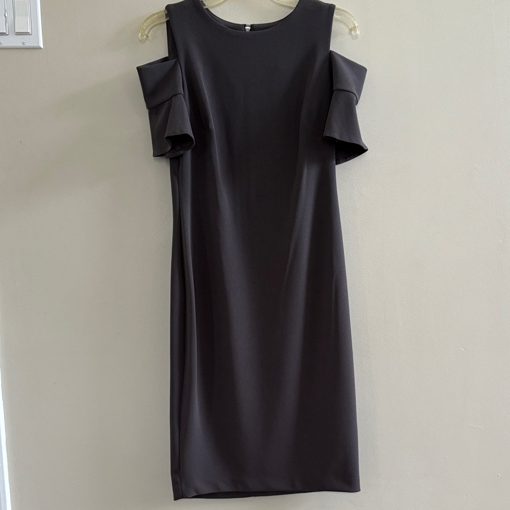 Elegant Black Ruffle Sleeve Dress